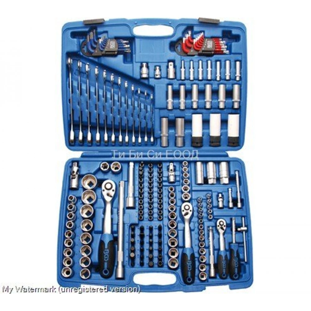 Комбиниран професионален комплект тип Гедоре, 176 части, 1/4, 3/8, 1/2 BGS Technic