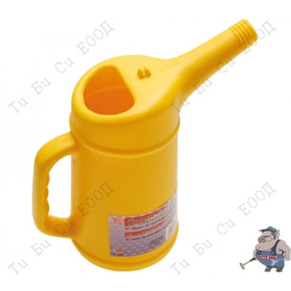 Съд за наливане и събиране на масло и киселина (кана),алкално устойчива 1л. BGS Technic