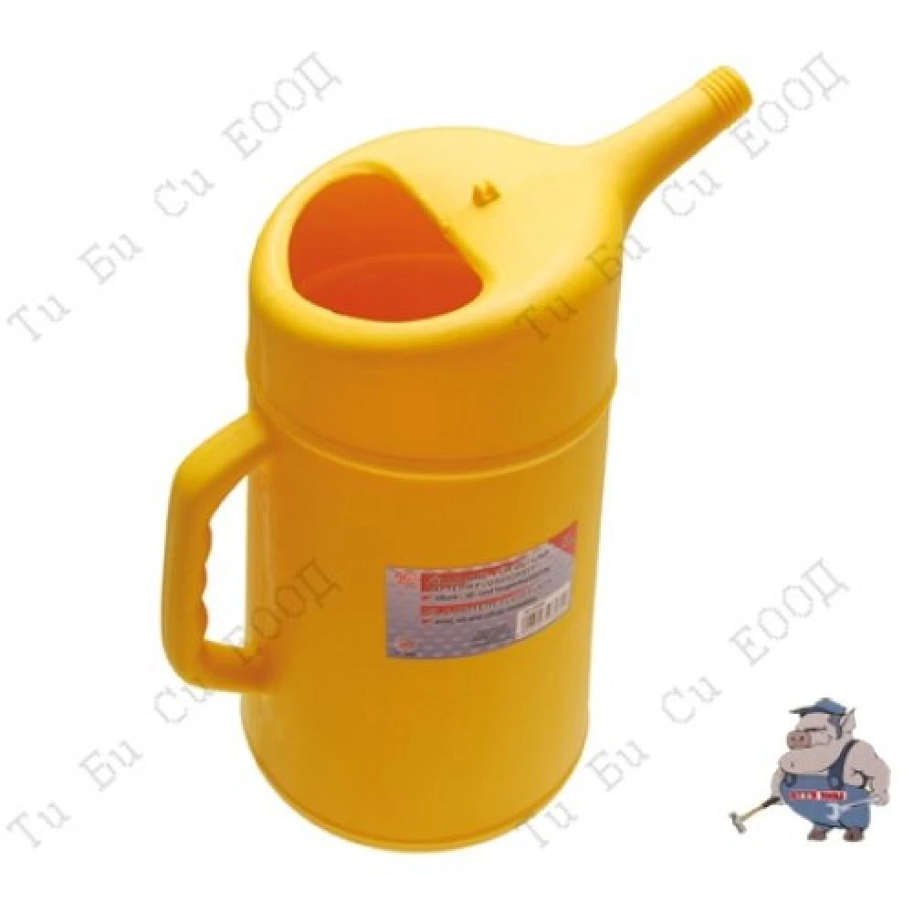 Съд за наливане и събиране на масло и киселина (кана),алкално устойчива 5л. BGS Technic