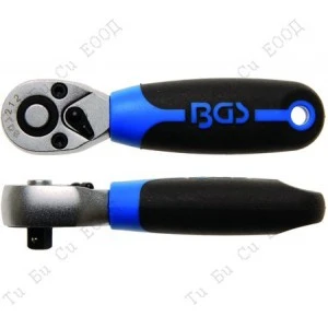 Професионална къса тресчотка 1/2",72 зъба, BGS Technic