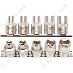 Комплект специализирани триъгълни вложки 5бр.,М5 - М12, BGS Technic