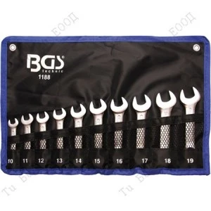 Комплект къси звездогаечни ключове 10-19мм.,10бр.