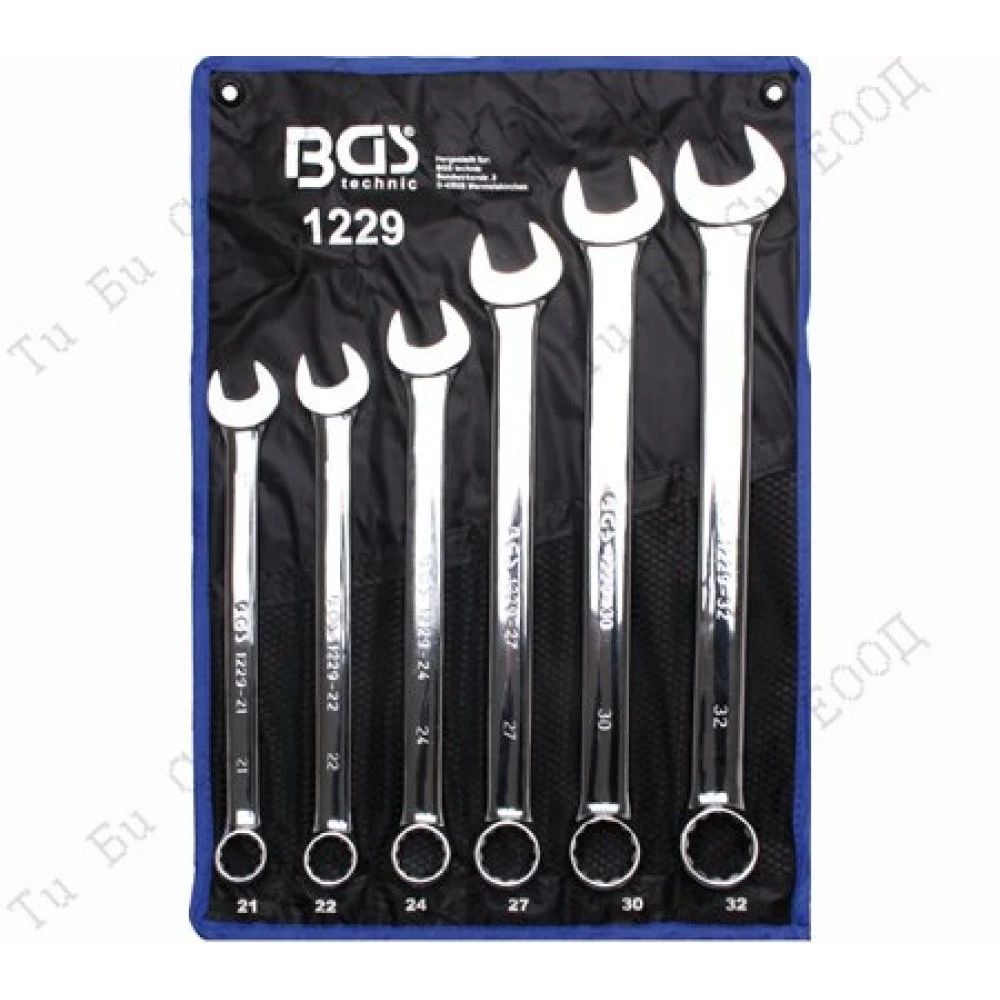 Комплект дълги звездогаечни ключове,6бр.,21-32мм.