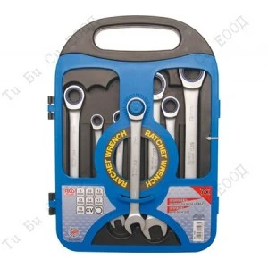 Комплект звездогаечни ключове с тресчотка, 7бр. BGS Technic