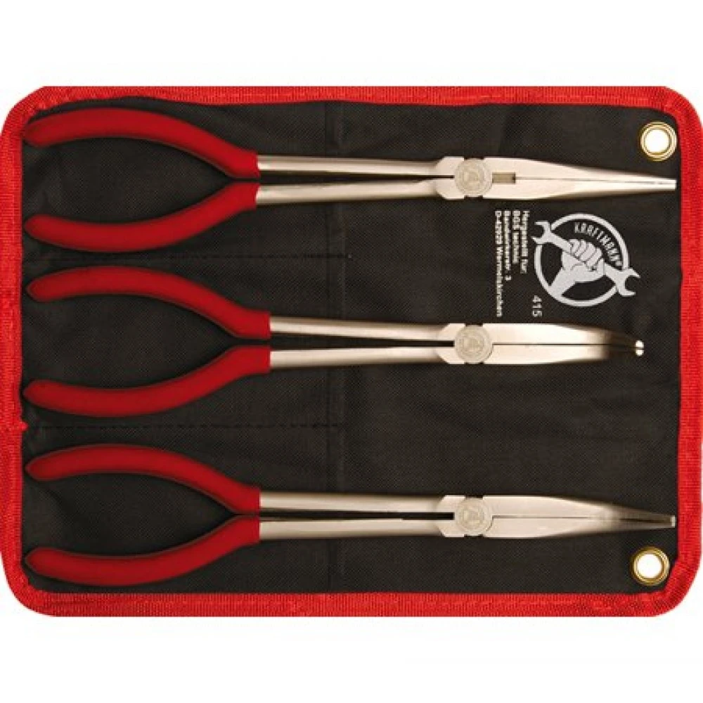 К-кт удължени клещи с тънки челюсти, 0° - 35° - 70° извити