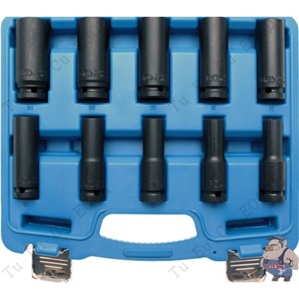 Комплект усилени (ударни) вложки, дълги, 1/2, 10 части BGS Technic