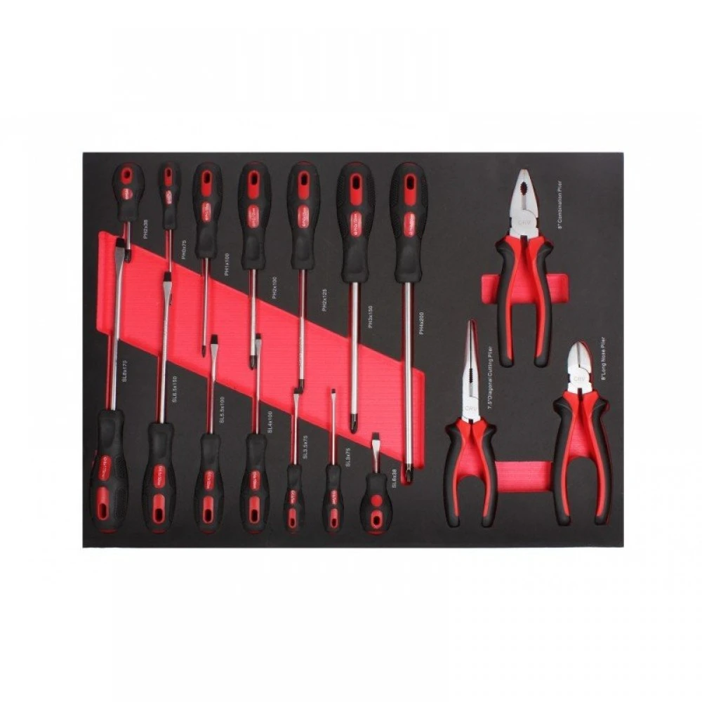 Оборудван шкаф за инструменти, 6 отделения, 234 части