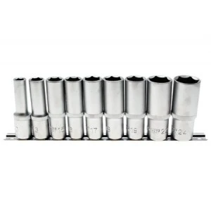 Комплект дълбоки вложки, 1/2", 9 части BGS Technic