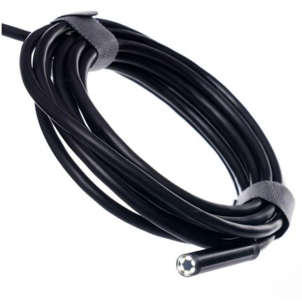 Цифрова LCD инспекционна камера / Ендоскоп с 5м кабел 2600mAh батерия и накрайници - Kraft & Dele KD10413