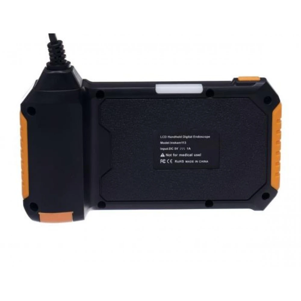 Цифрова LCD инспекционна камера / Ендоскоп с 5м кабел 2600mAh батерия и накрайници - Kraft & Dele KD10413