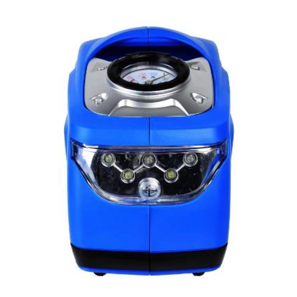 Мини компресор с LED фенерче и манометър - 12V / 230V, 100W - Geko, G01260