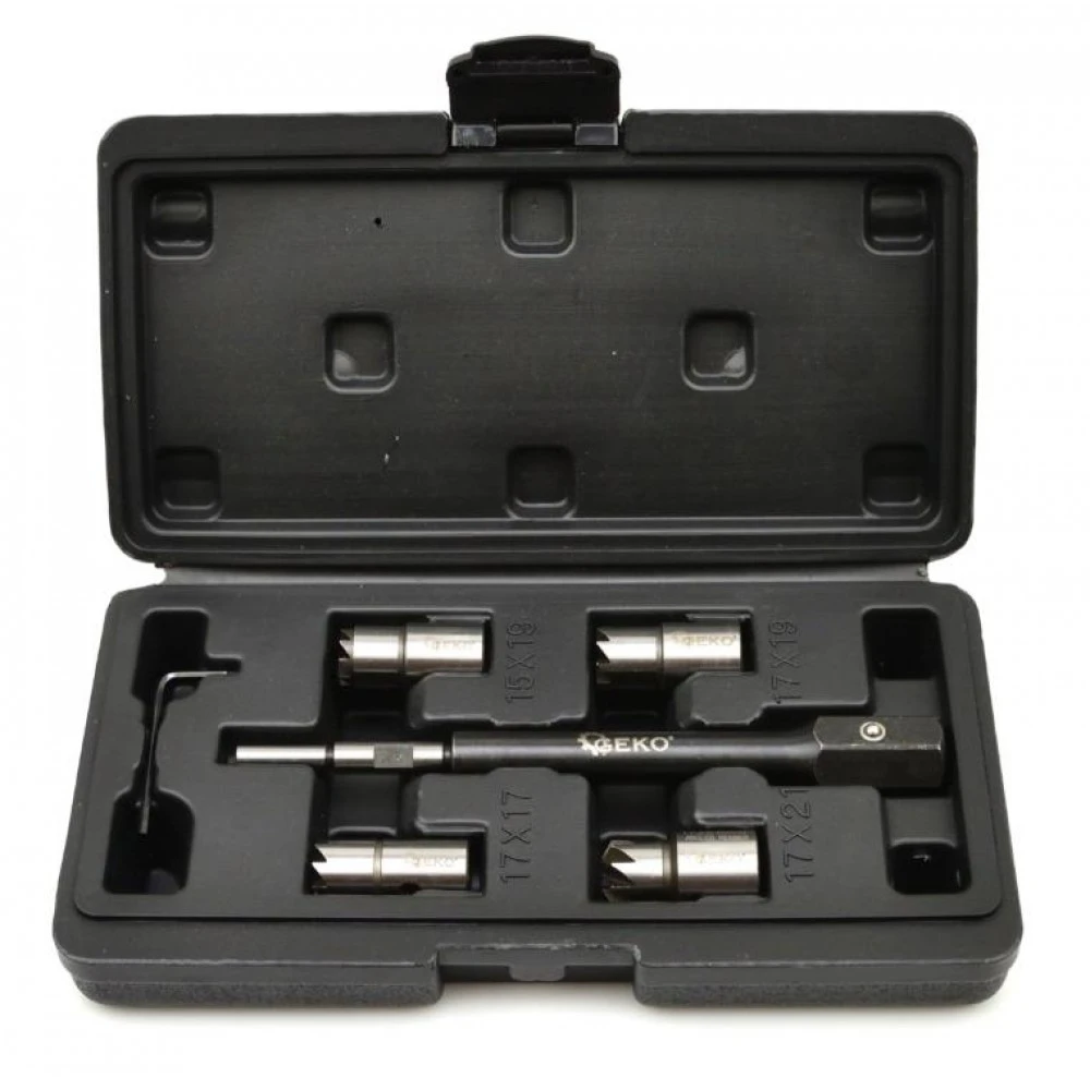 Комплект фрези за почистване на инжекторни легла 5 части - Geko - G02659