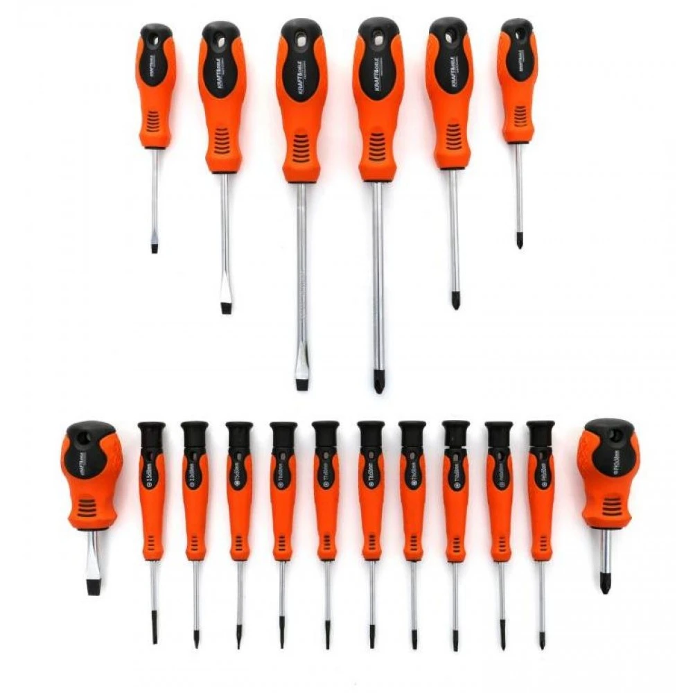 Комплект прецизни и традиционни отвертки 18 бр. Kraft & Dele - KD10914
