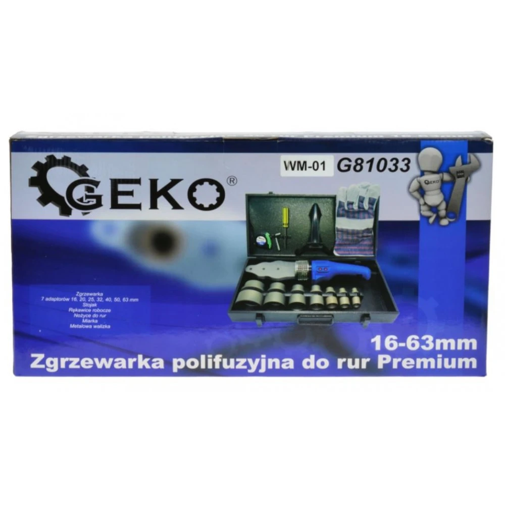 Поялник / Заваръчна машина за ПП тръби 16-63mm GEKO - G81033