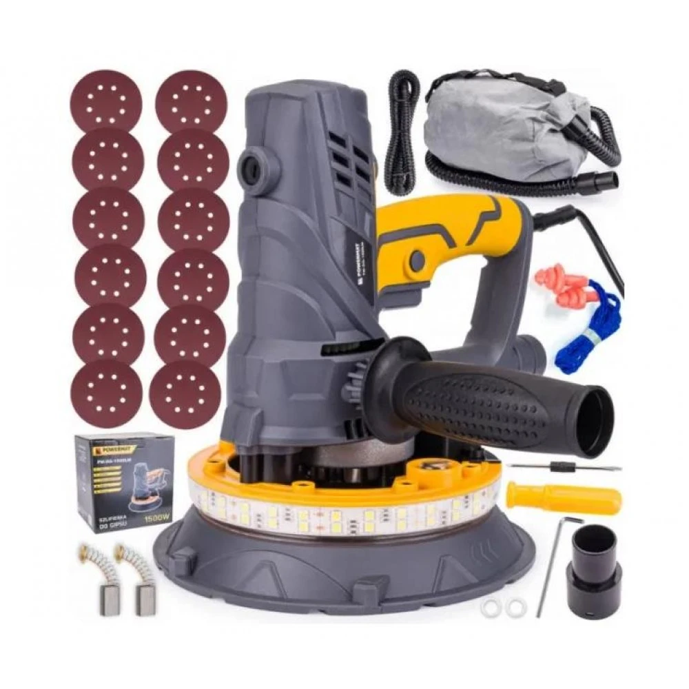 Машина за шлайфане на стени и тавани POWERMAT PM-DG-1500LM