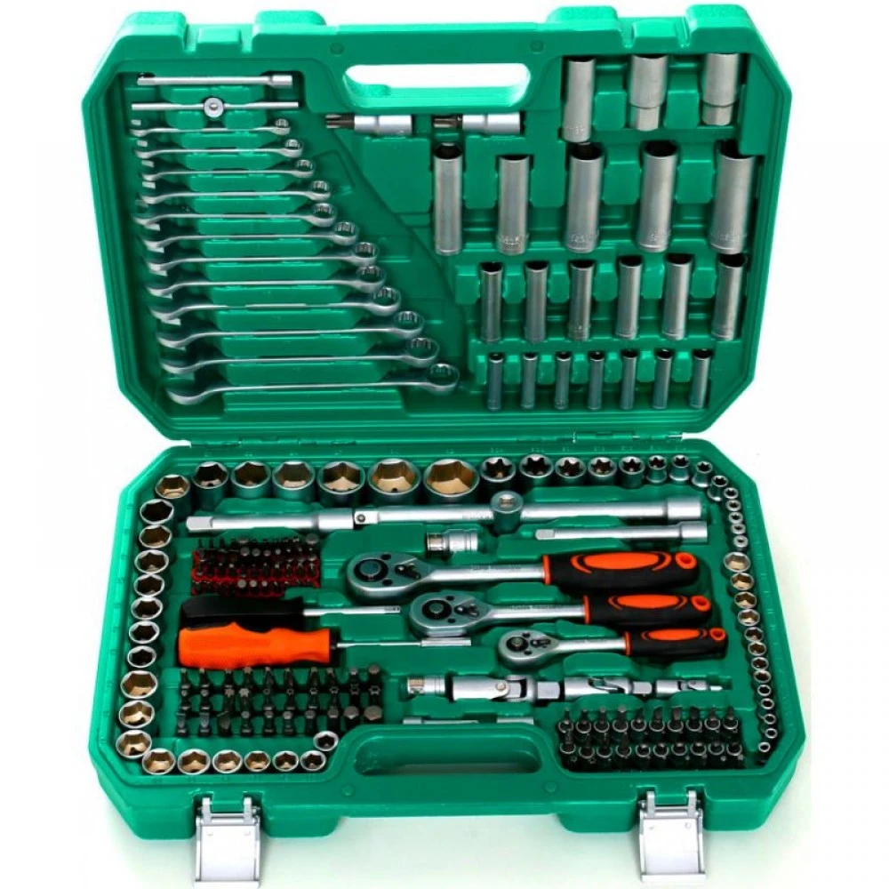 Професионален к-кт инструменти тип Гедоре 216 части Хидравличен крик за мотори ATV 680кг Kraft & Dele KD353 KD307