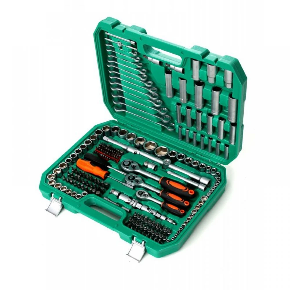 Професионален к-кт инструменти тип Гедоре 216 части Хидравличен крик за мотори ATV 680кг Kraft & Dele KD353 KD307