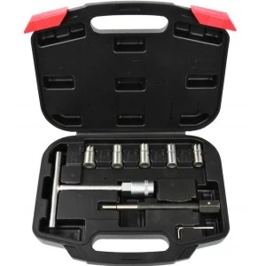 Комплект фрезери за почистване леглата на инжекторни дюзи G02657 / 7 части в куфар / Geko