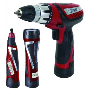 Комплект акумулаторен винтоверт, прав шлайф и LED Лампа Li-ion 10.8V 1300mAh RD