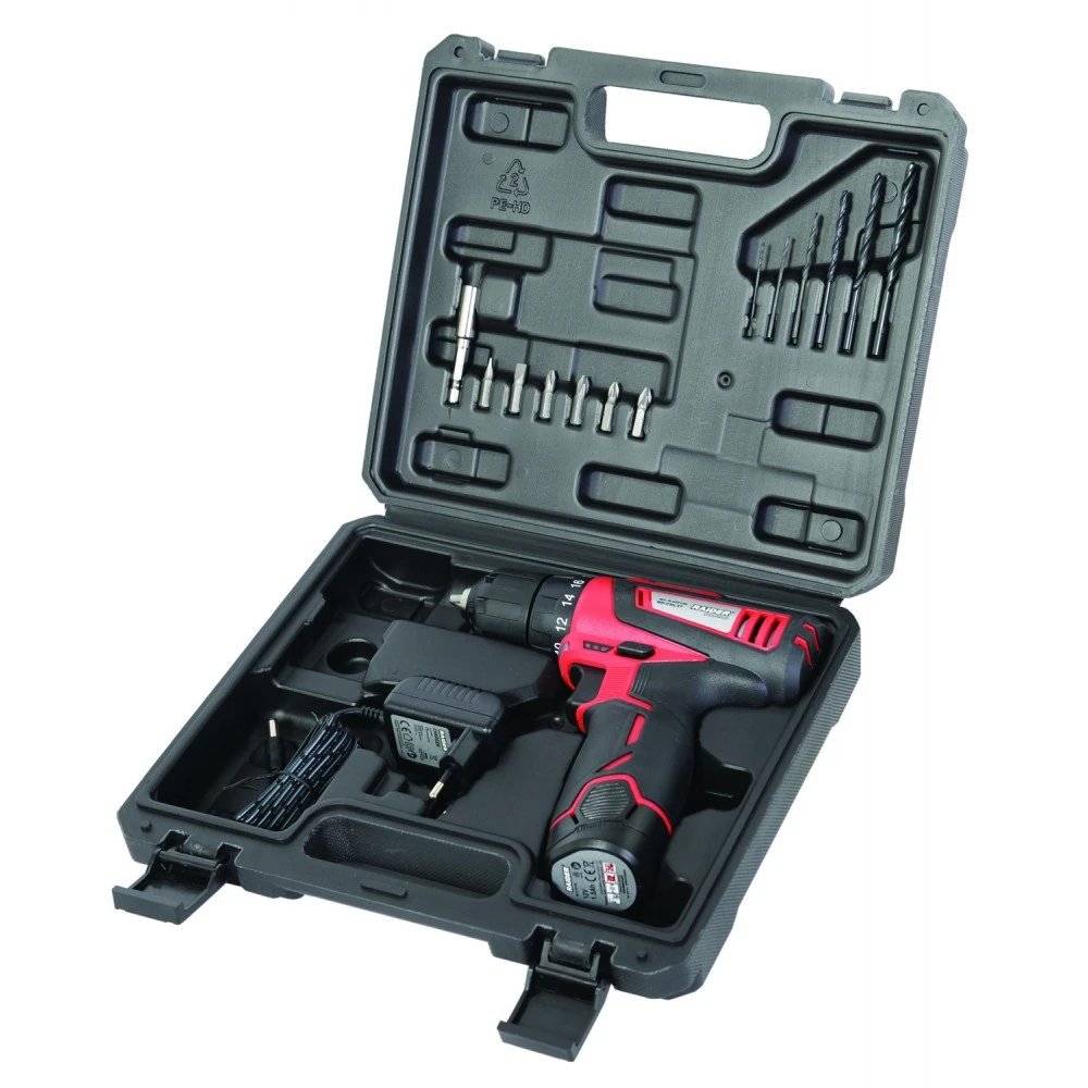 Акумулаторен винтоверт 12V 1.5Ah 28Nm в куфар с аксесоари RD-CDL27