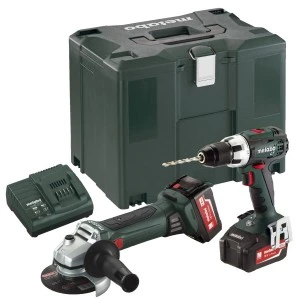 Винтоверт и ъглошлайф акум. к-кт  METABO Combo Set 2.4.1 18 V BS LT + W 125 2x4.0AH