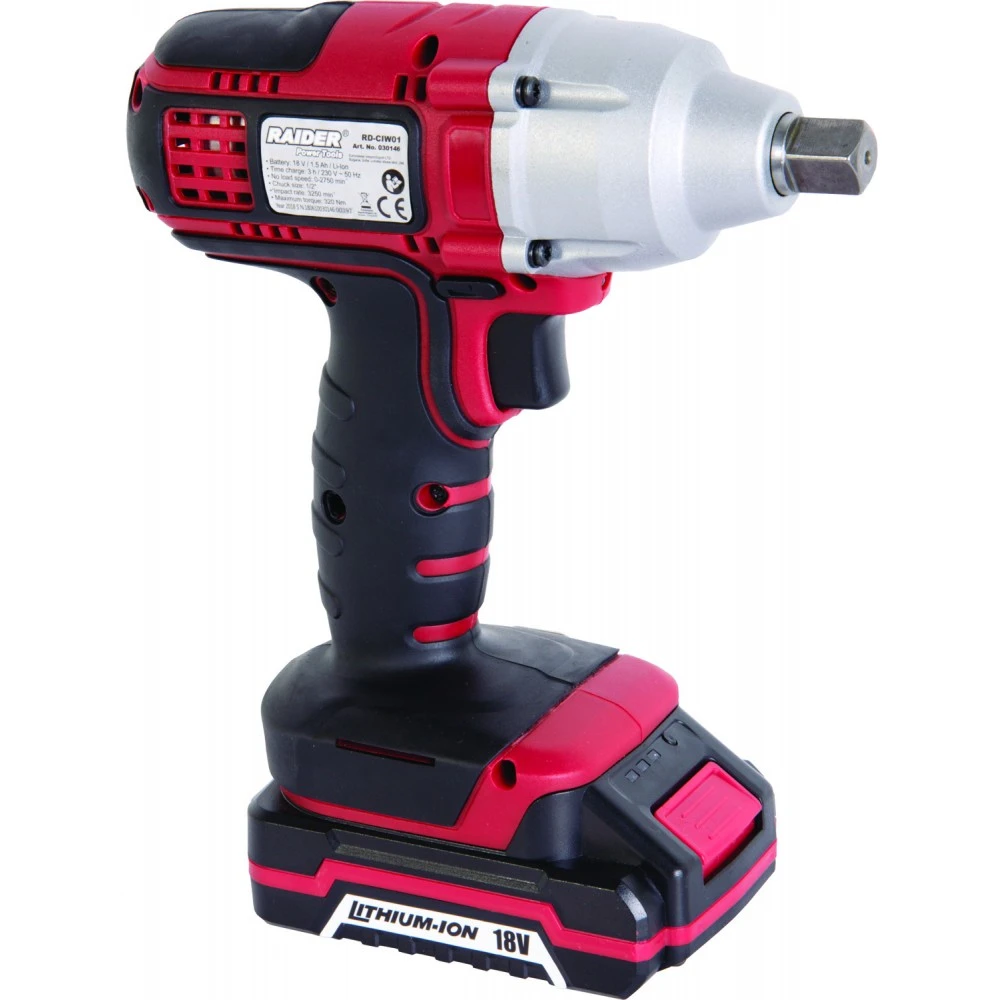 Акумулаторен ударен гайковерт Li-ion 18V 1.5Ah 350Nm 1/2" RD-CIW01