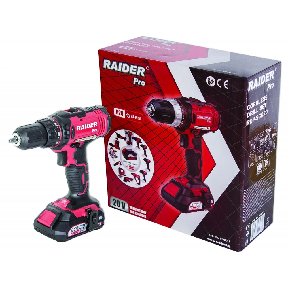 Акумулаторен винтоверт Li-ion 2-ск. 13mm 44Nm 20V 1.5Ah 1h RDP-SCD20 Set