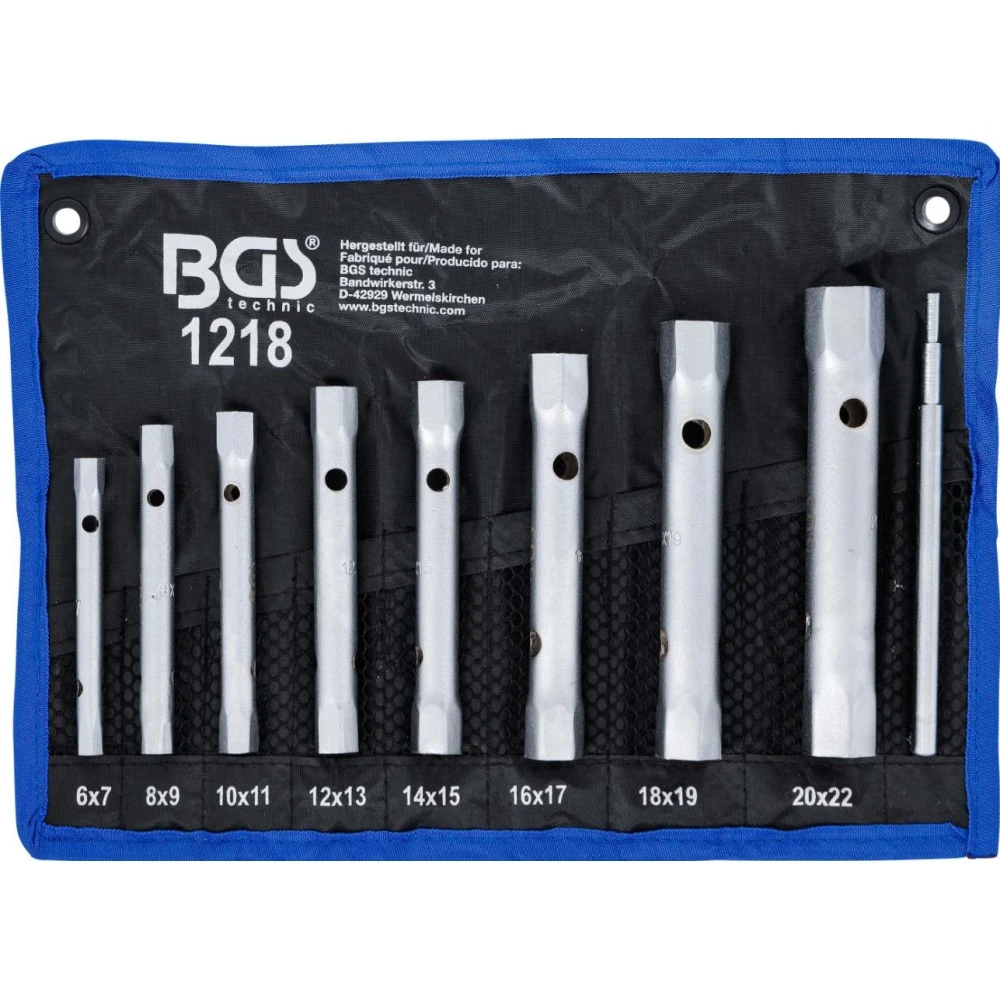 Комплект тръбни ключове тип глухи, 8 бр. BGS Technic