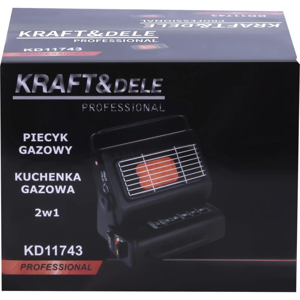 Мини газова печка/радиатор, 2 в 1, 292x265x190 мм, 1,8 kW - KD11743