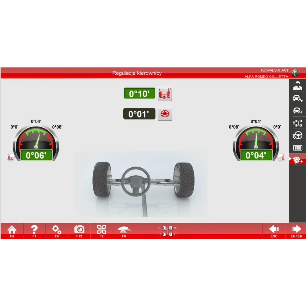 Устройство за 3D реглаж на преден и заден мост на автомобили - INVXVS300