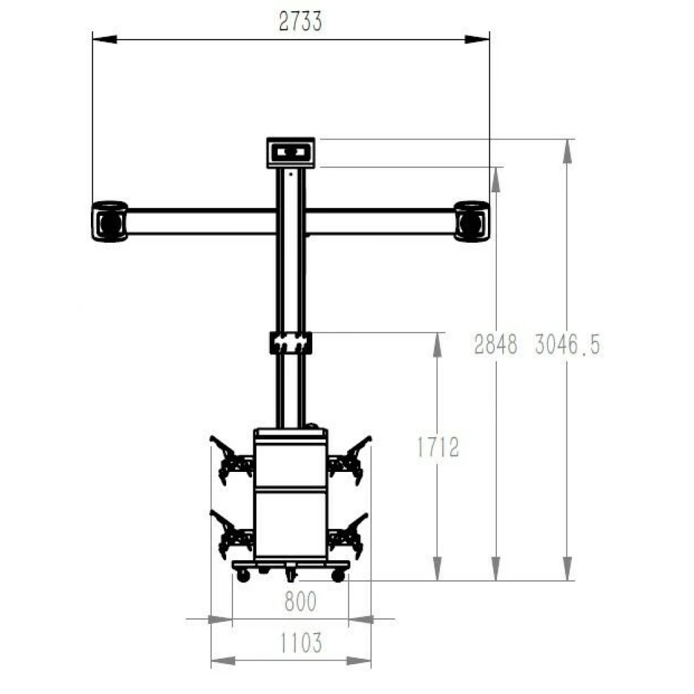 Устройство за 3D реглаж на преден и заден мост на автомобили - INVXVS300
