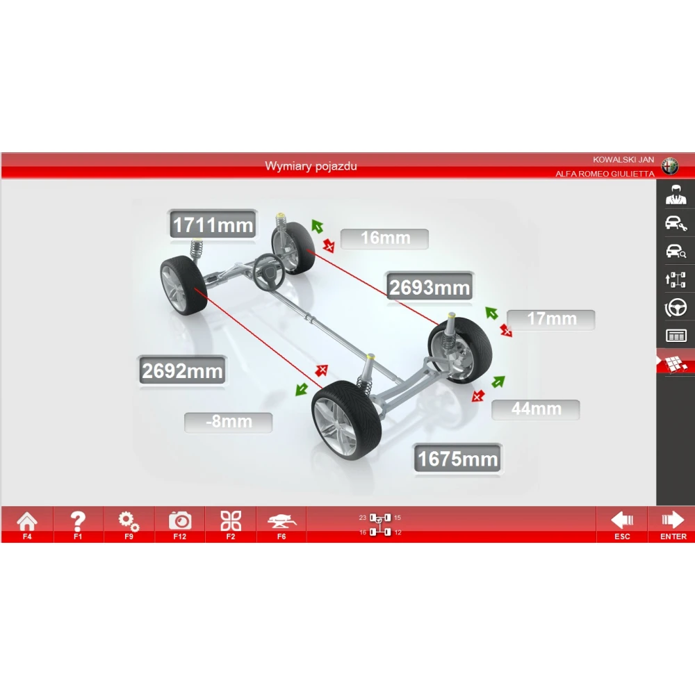 Машина за 3D реглаж на преден и заден мост на автомобили - INVXVS400