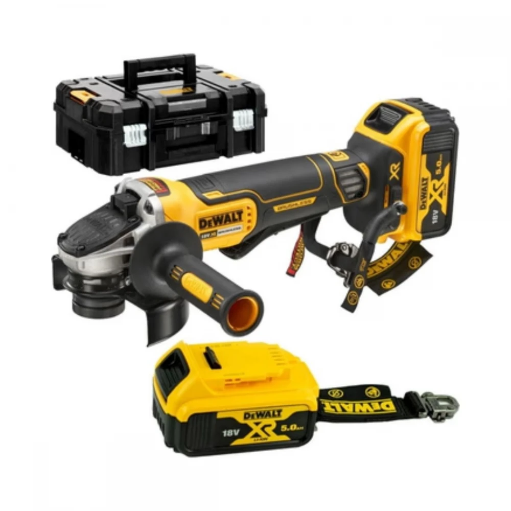 Акумулаторен безчетков ъглошлайф, ф 125 мм, 18 V, DeWalt DCG406P2LRT