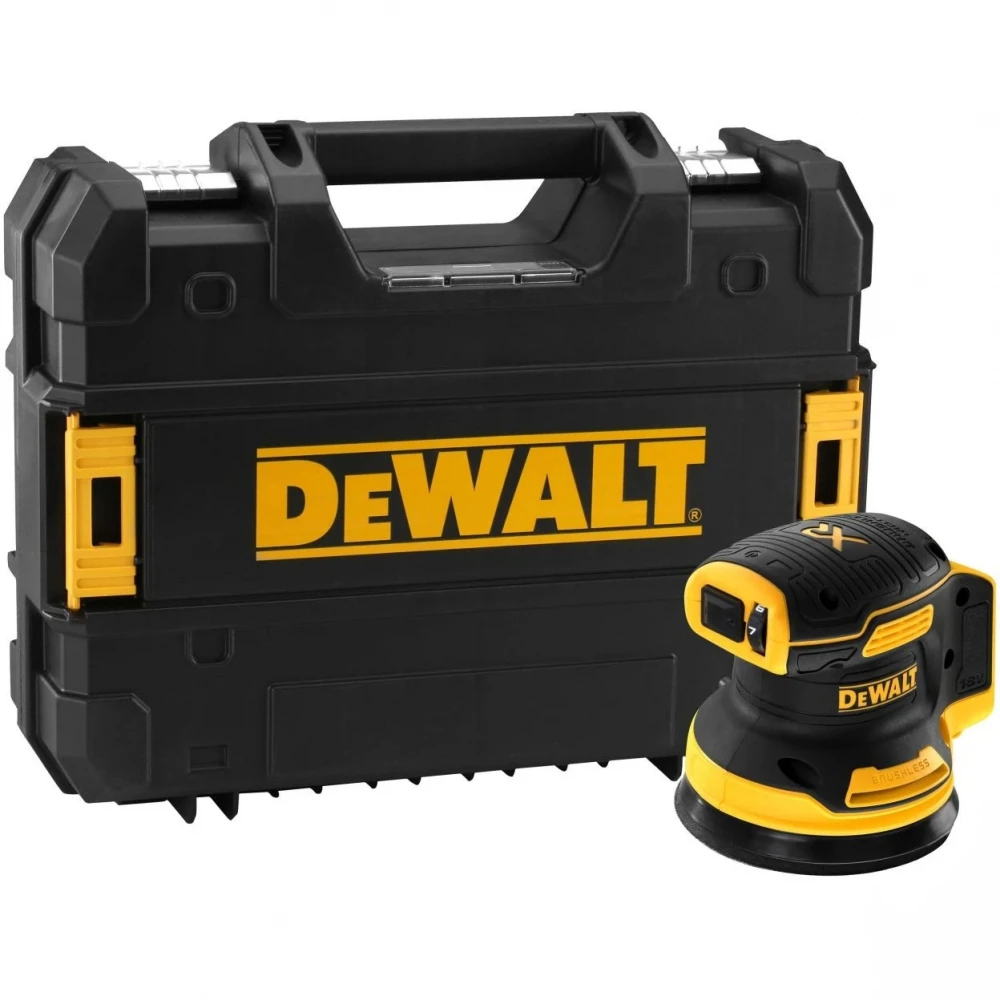 Акумулаторен ексцентършлайф, безчетков, 18V, ф 125 мм, DeWalt DCW210NТ