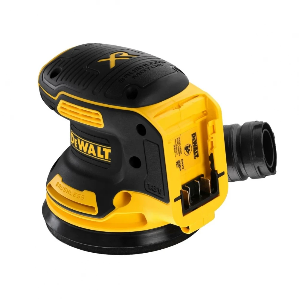 Акумулаторен ексцентършлайф, безчетков, 18V, ф 125 мм, DeWalt DCW210NТ