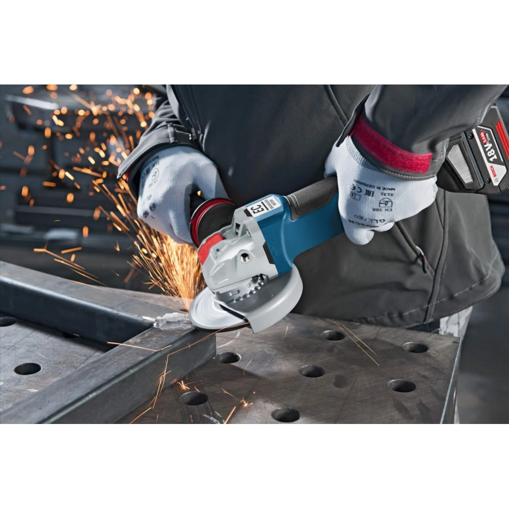 Акумулаторен ъглошлайф 125 мм, Bosch GWX 18V-10 PC SOLO