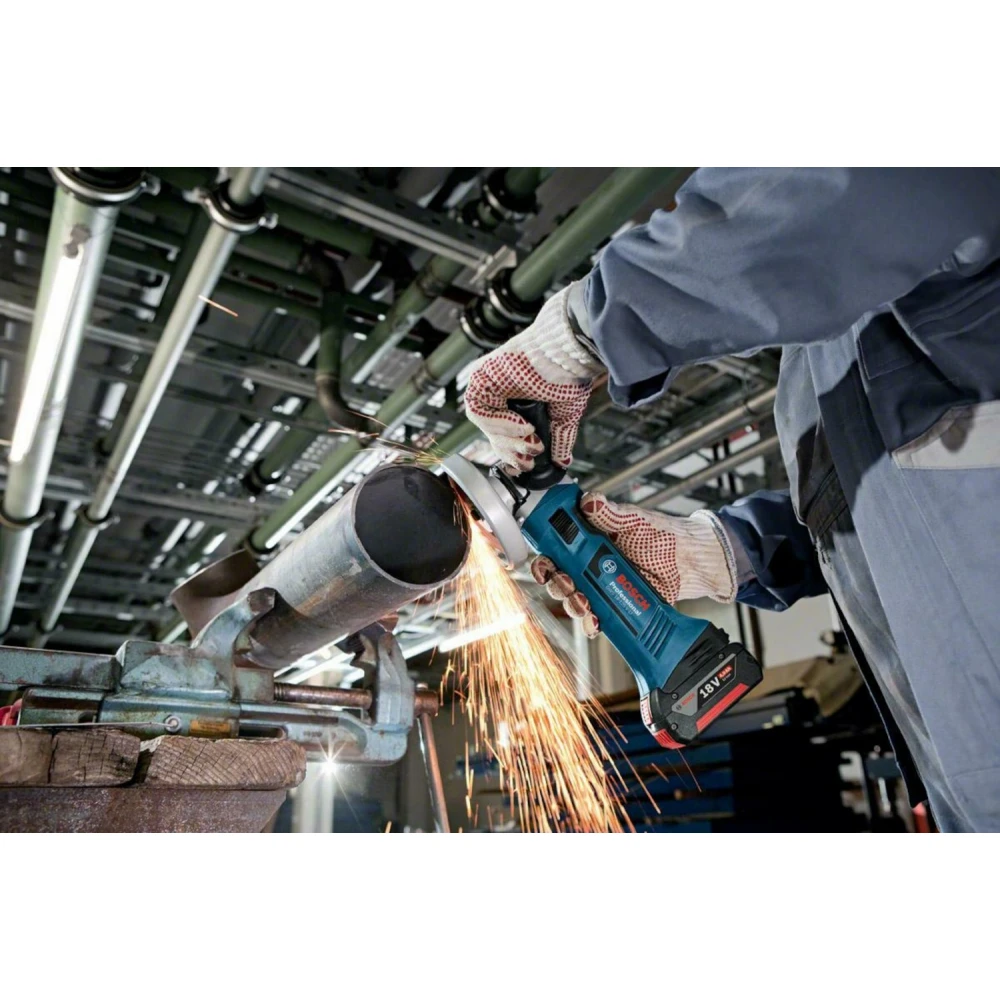 Акумулаторен ъглошлайф ф 125 мм, 060193A308 + Батерия procore 8.0Ah, Bosch GWS 18-125 V-LI Professional