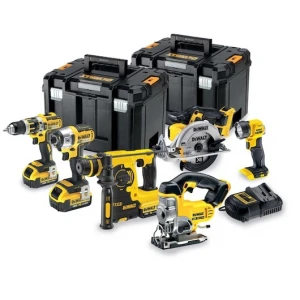 Акумулаторен комплект машини, 6 бр. 18V, DeWalt DCK699M3T