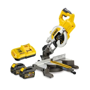 Акумулаторен настолен циркуляр с герунг, 54 V, ф 216 мм, DeWalt DCS777T2