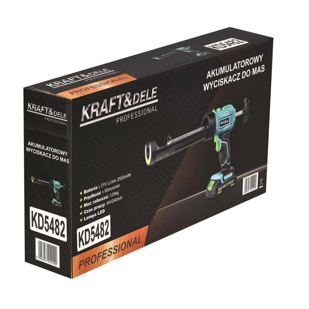 Акумулаторен пистолет за силикон 21 V/ 2.5 Ah, 95 мм/мин. - KD5482