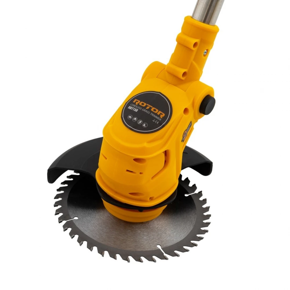 Акумулаторен тример за трева, 8000 об/мин, регулируем вал, 1 батерия 21V 2Ah, 1 зарядно 21V - RBT-150