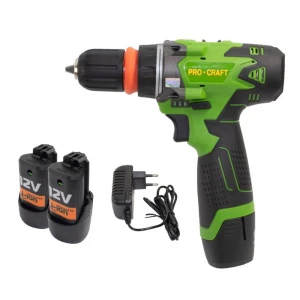 Акумулаторен винтоверт, 2 батерии 12V, 1.5Ah, 1200 об/мин, 2 работни скорости - PA12DFR