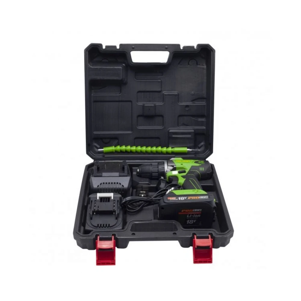 Акумулаторен винтоверт, 2 батерии 18V, 2.0Ah, 1200 об/мин, 2 работни скорости - PA18Li