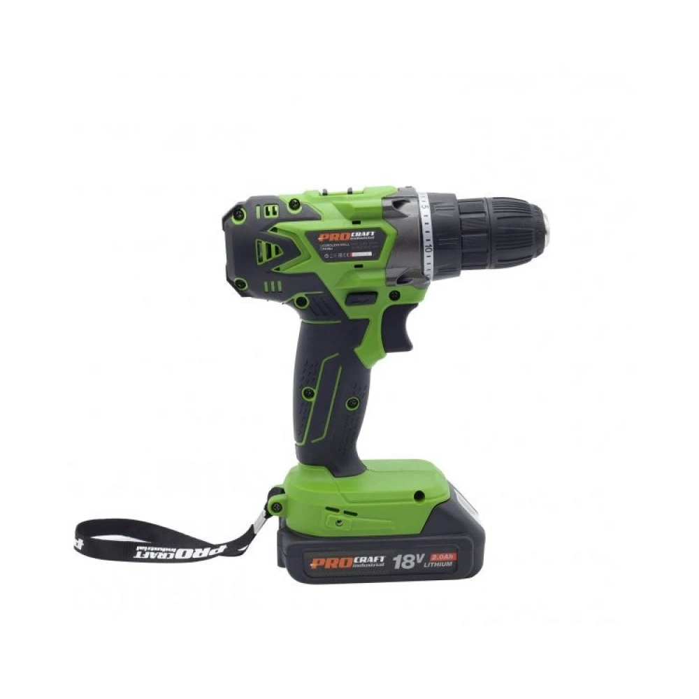 Акумулаторен винтоверт, 2 батерии 18V, 2.0Ah, 1200 об/мин, 2 работни скорости - PA18Li