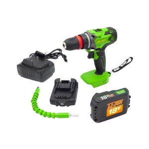 Акумулаторен винтоверт, 2 батерии 18V, 2.0Ah, 1200 об/мин, 2 работни скорости - PA18LiDFR