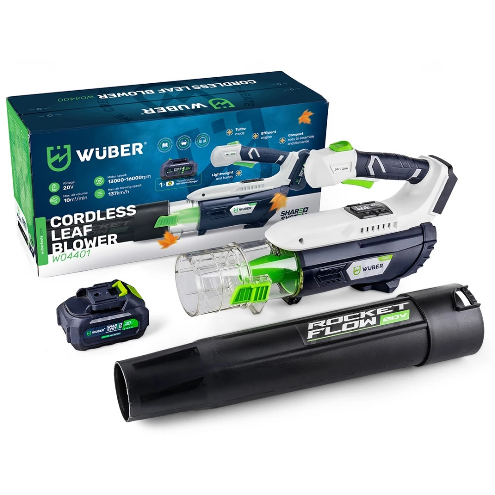 Акумулаторна духалка за листа 20V, 137 км/ч. 4.0 Ah - W04401