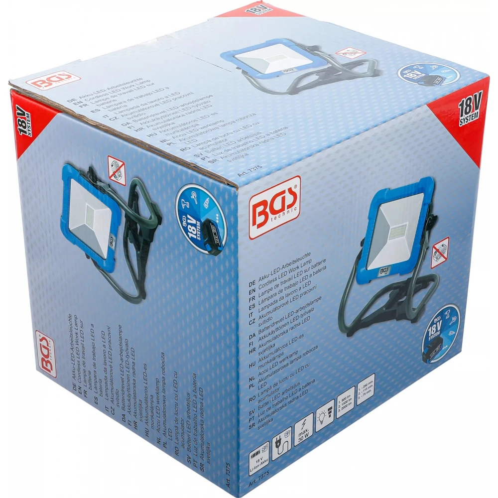 Акумулаторна LED работна лампа, сгъваема, 18V - BGS7375