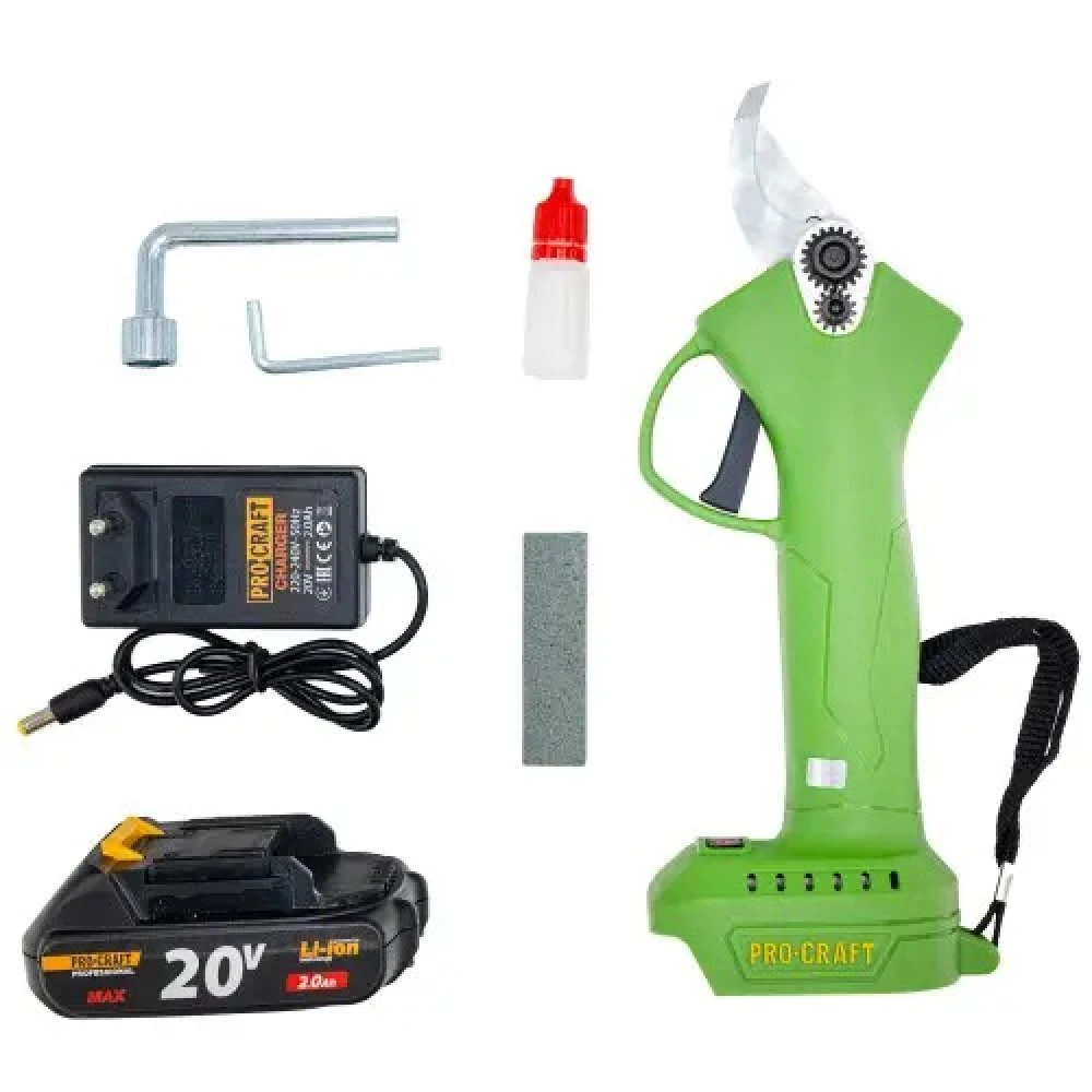 Акумулаторна лозарска ножица, 20V Li-Ion, 2 Ah, с 1 батерия и зарядно - ES18LiB