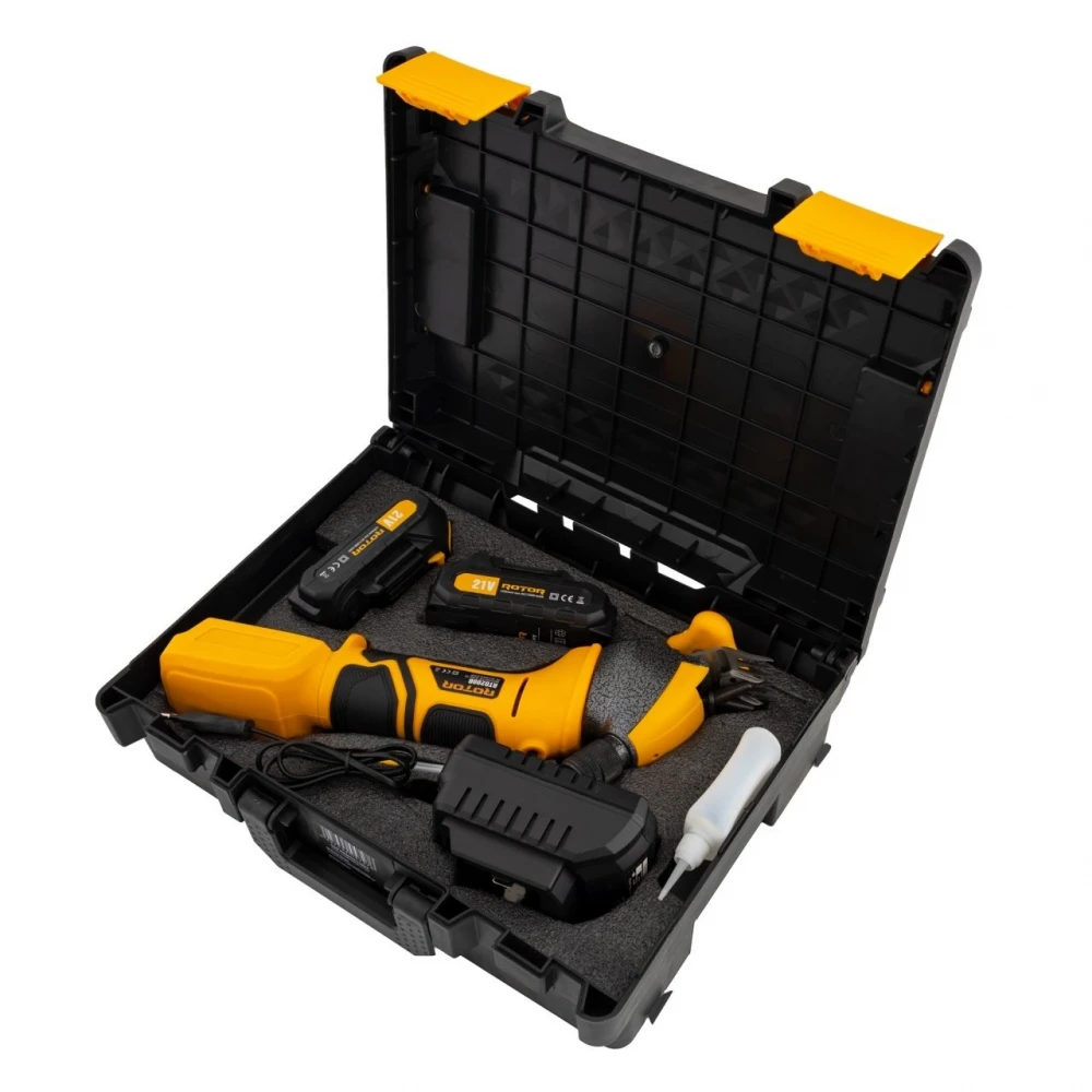 Акумулаторна машинка за постригване на животни 21V, нож 13 зъба, 78 мм, 2 бр батерии 21V 1.5Ah, зарядно, куфар - RTO200B