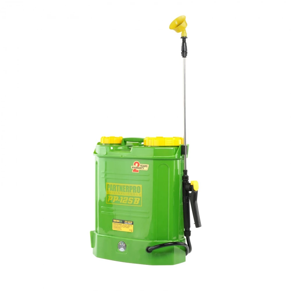 Акумулаторна пръскачка 12 л., 12V/8Ah, 3 вида дюзи - PP-12SB